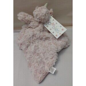 NWT Oobles Pink Swirl Rosette Unicorn Plush Lovey Soft Toy Rattle
